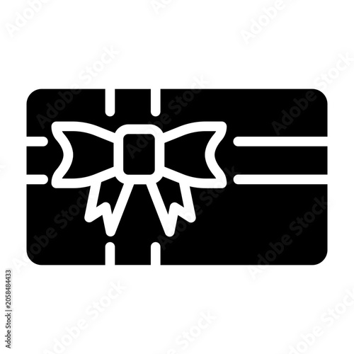Gift Card Vector Glyph Icon Design