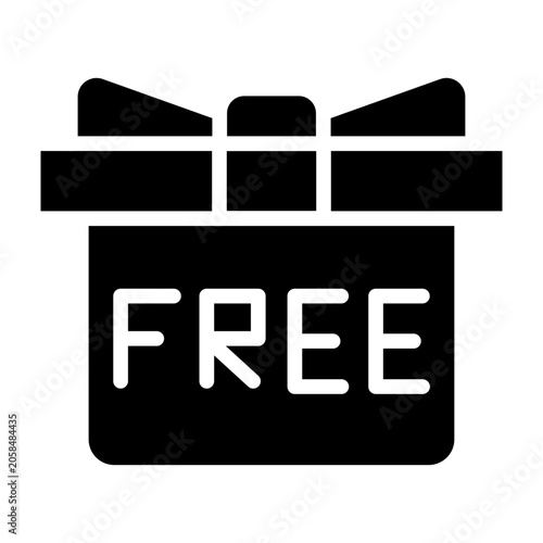 Φωτογραφία Free Gift Vector Glyph Icon Design