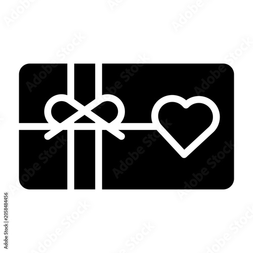 EGift Card Vector Glyph Icon Design