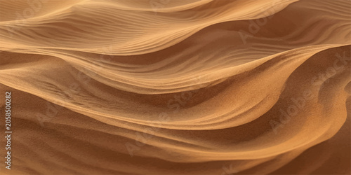 Foto Abstract golden desert sand dune ripples at sunset with the soft lighting emphas