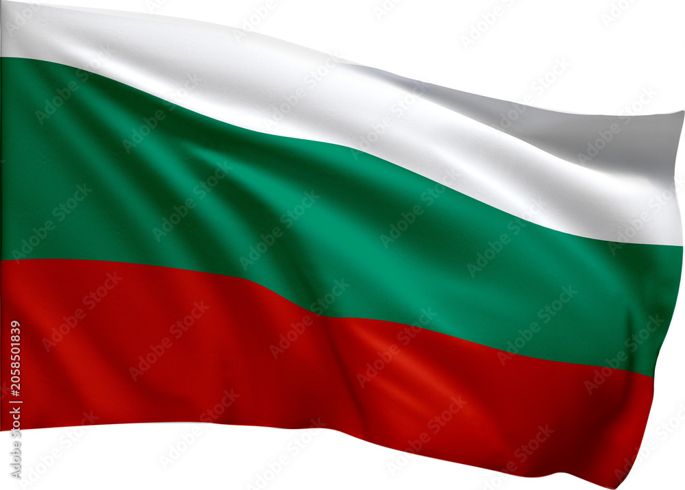 Obraz premium Bulgarian National Flag Waving