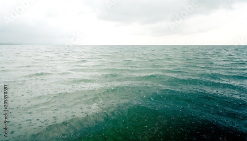 Expansive body of water with gentle waves under cloudy sky in serene seascape view