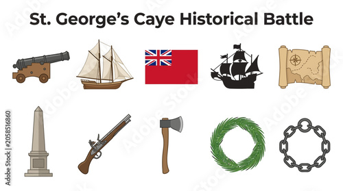 Φωτογραφία St Georges Caye Historical Battle Icons