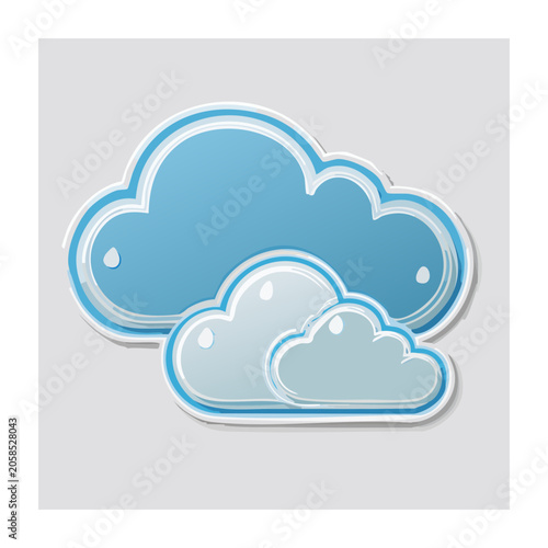 Flat Design Clouds Illustration