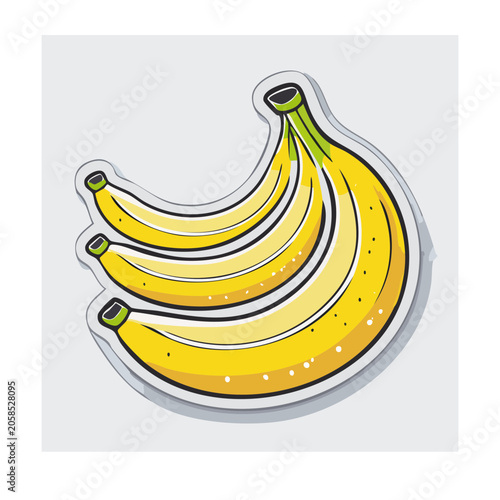 Flat design illustration of a banana bunch