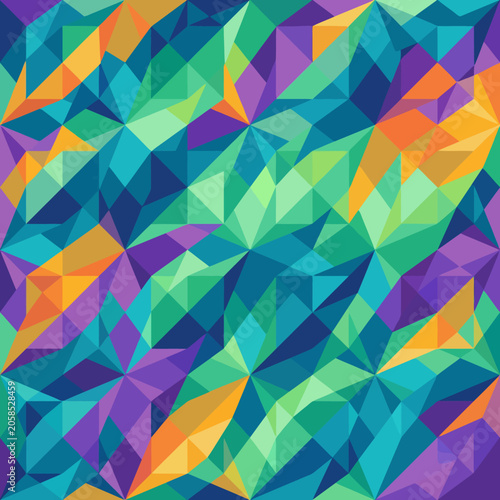 Abstract geometric pattern with vibrant colors and sharp angles