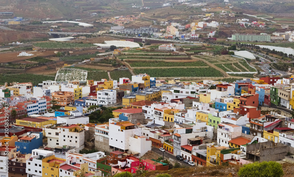 Fototapeta premium Dramatic view of Gran Canaria from Montana de Galdar Trail