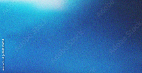 Billede på lærred Smooth blue abstract gradient background with a glowing light source originating