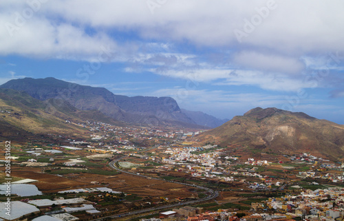 Dramatic view of Gran Canaria from Montana de Galdar Trail