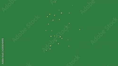 A green screen with white background and lot of gold dots on it clock yellow arrow coins bunch animated chromakey background figure layers elements style colorful motion scene cartoonish