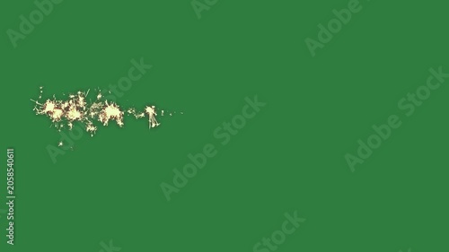 A green screen with white background and bunch of fireworks flowers on it stars spider spots animated chromakey background figure illustration scene colorful motion design composition