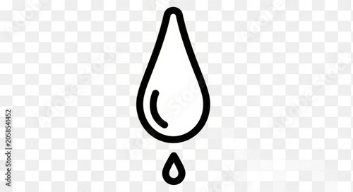 Tableau sur toile Single Water Drop Icon.