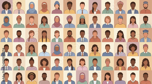 Diverse professional avatar profile icons