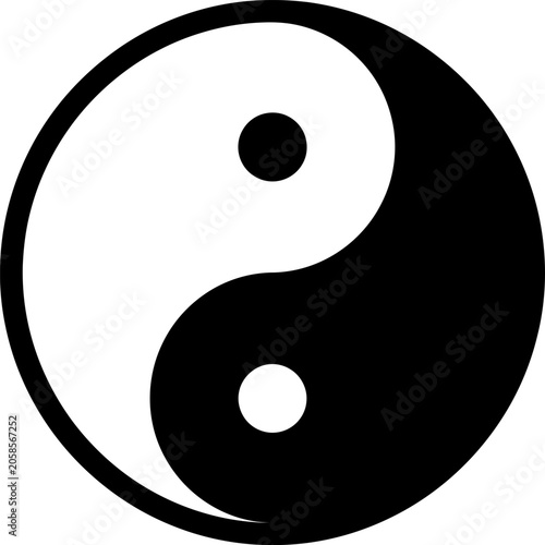Cuadro en lienzo Yin and yang symbol representing ancient chinese philosophy concept