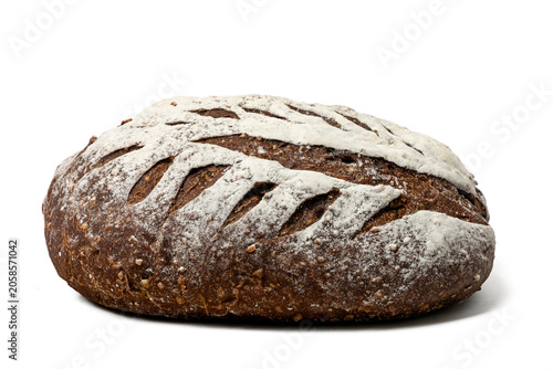 The sourdough bread isolate on white for mockup, high resolution image, stacking focus techniq.