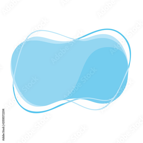Abstract light blue wave vector shape
