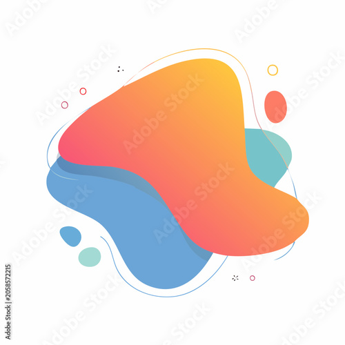 Abstract Gradient Blob Shapes with Soft Shadows