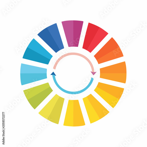 Colorful Circular Diagram with Arrows