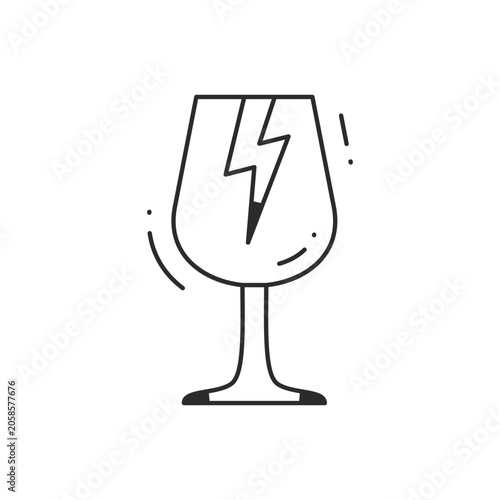 Symbol icon Fragile vector