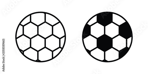Canvas Print Football icon bundle modern line and clipart style collection