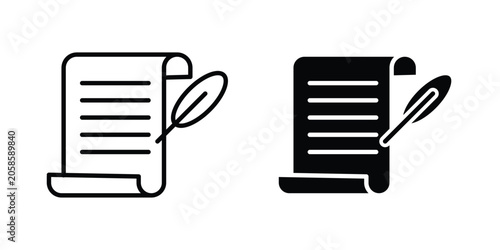 Photos History icon bundle modern line and clipart style collection