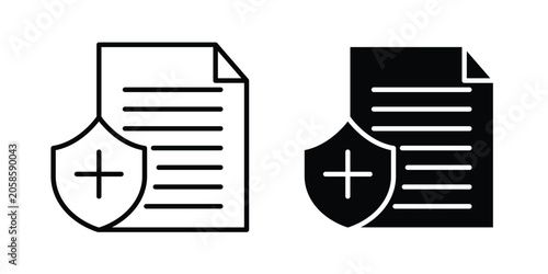 Tableau sur toile Insurance Claim icon bundle modern line and clipart style collection