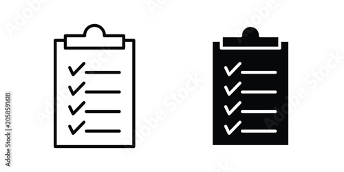 Fotografía Task list icon bundle modern line and clipart style collection