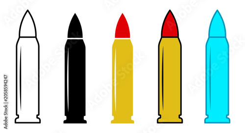 Valokuva bullet ammunition icons