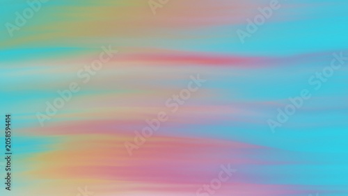 Pastel holographic gradient background with soft cyan pink and peach waves.