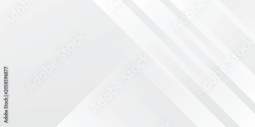 Bild auf Leinwand Abstract white and grey background with overlapping diagonal geometric stripes