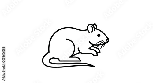 Foto Detailed illustration of a sitting mouse.