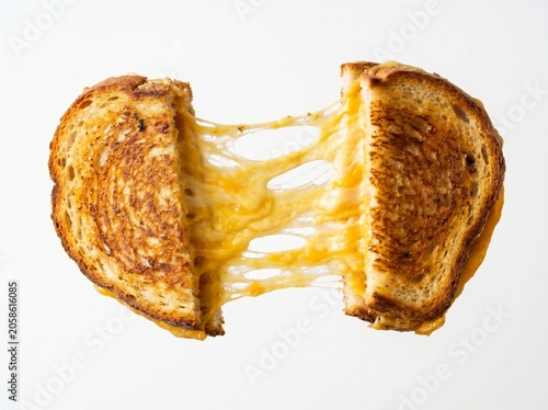 Grilled Cheese Sandwich with Melted Cheese Pull
