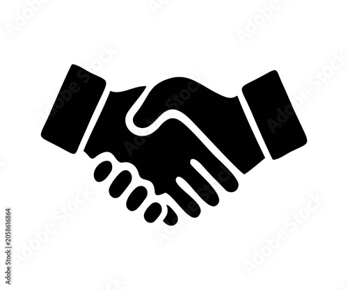 Business Partnership Deal illustration on transparent background. 

