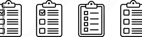 Checklist icon vector illustration featuring checkboard and clipboard symbols for task management and documentation.