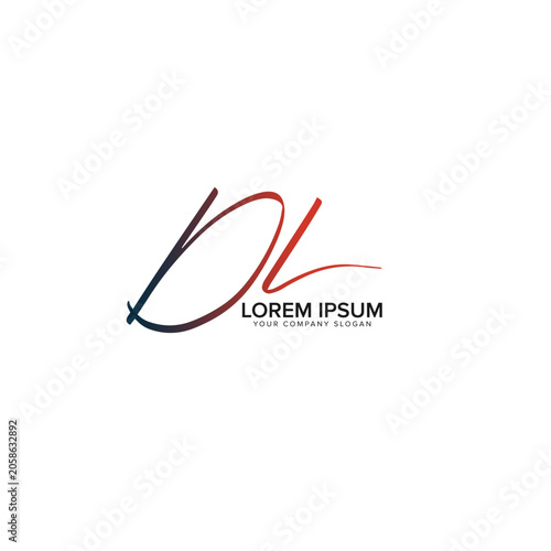DL Logo Design, DL Initials Monogram, DL Handwritten Signature Logo, Elegant DL Letters, Luxury Monogram Vector, Custom Branding Identity, Premium Typography Design
