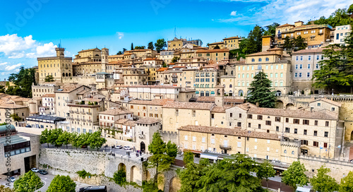 Photography View of San Marino, a microstate on the Italian Peninsula