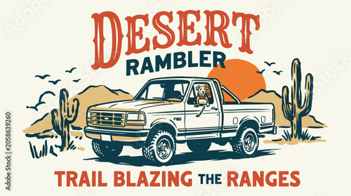 Εκτύπωση καμβά Desert rambler