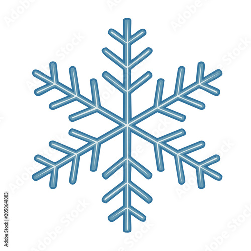 Blue snowflake vector icon