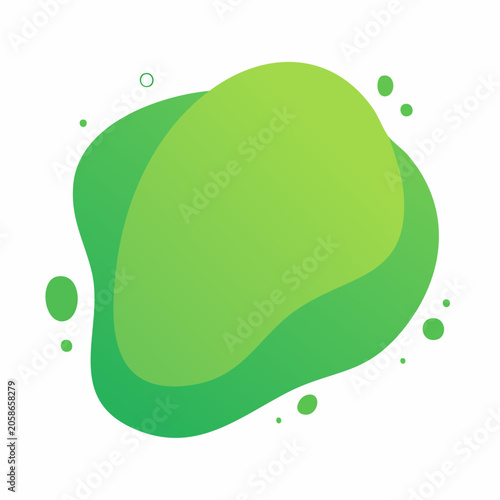 Abstract Green Gradient Blob Shape