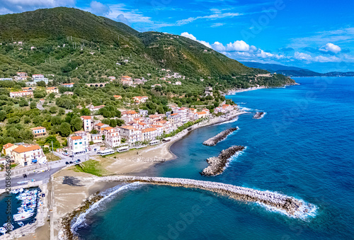 The coast at near Pisciotta, Campania, Italy