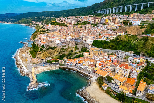 Billede på lærred The city of Pizzo in the Province of Vibo Valentia, Calabria, Italy