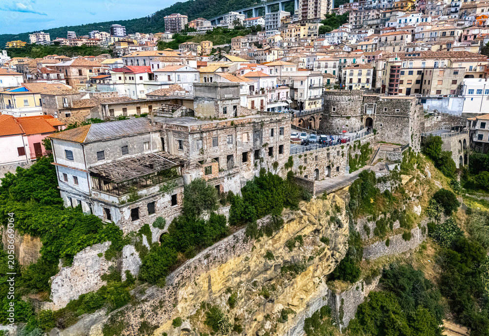 Obraz premium The city of Pizzo in the Province of Vibo Valentia, Calabria, Italy.