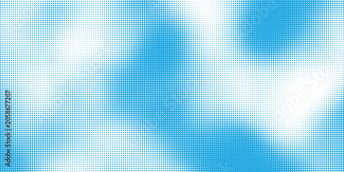 Photography High resolution macro view of cyan ink dots simulating a vintage printing press