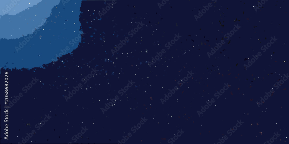 Ταπετσαρία Starry night sky with textured blue gradients and scattered white stars