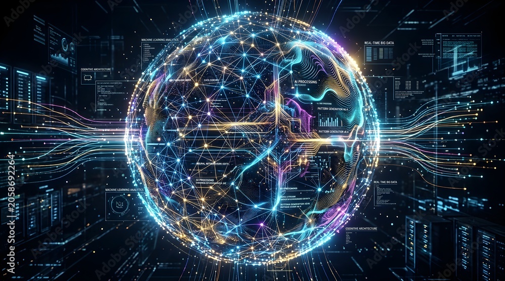 Fototapeta premium Global Connectivity: The Digital World Network