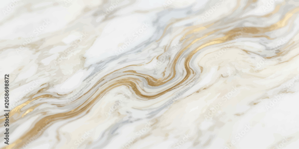 Obraz premium Elegant white marble surface with golden veins pattern high end background polished interior material abstract backdrop architectural structure precious sophisticated minimalist flooring
