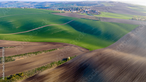 The rolling, picturesque landscape of Moravian Tuscany, Czech republic
