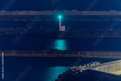 Foto 青島漁港の灯火