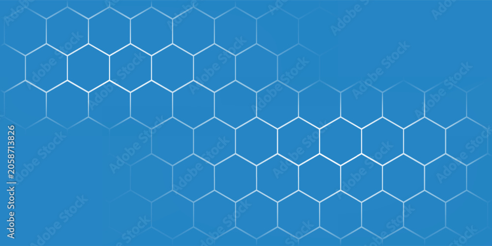 Obraz premium Seamless Blue Hexagon Honeycomb Pattern