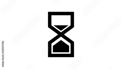 Tableau sur toile Expiry date symbol, black isolated vector silhouette